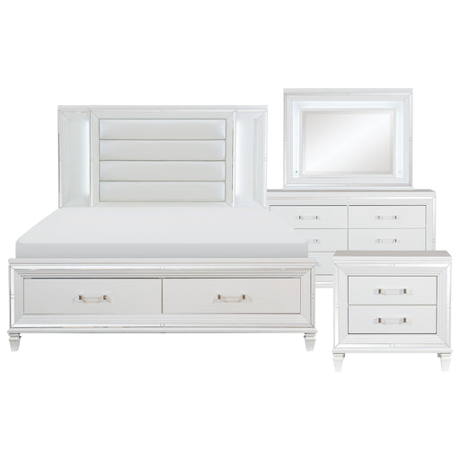 Tamsin 4pc Set (QB+NS+DR+MR) in Transparent/White - 1616W-1*4 - FAMSA Furniture (TX)
