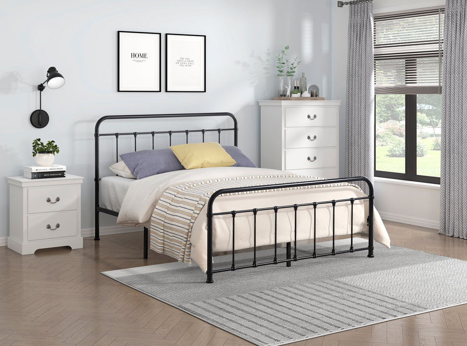 Fawn Queen Platform Bed in Black - 1628-1 - FAMSA Furniture (TX)
