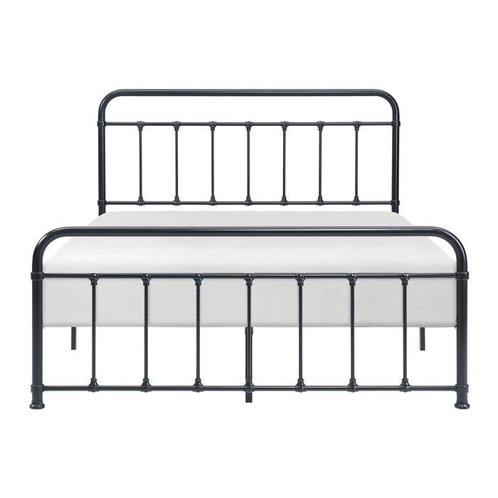 Fawn Queen Platform Bed in Black - 1628-1 - FAMSA Furniture (TX)