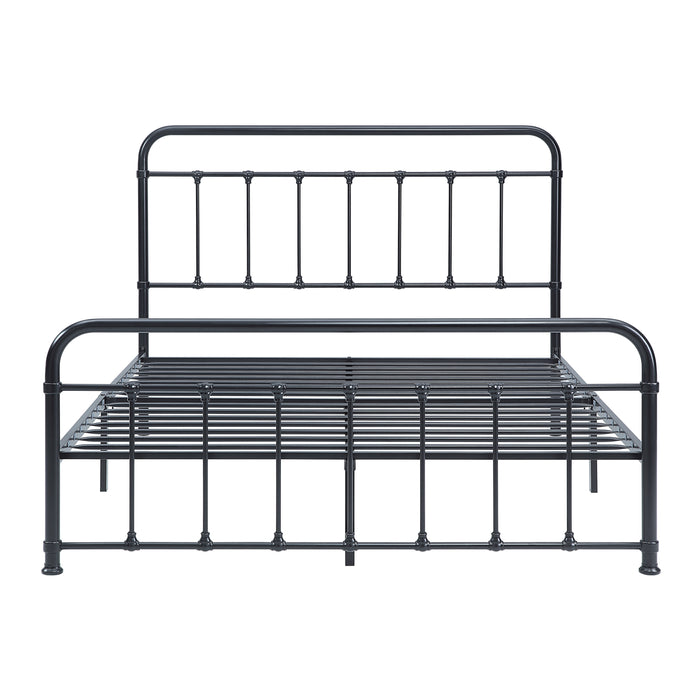 Fawn Queen Platform Bed in Black - 1628-1 - FAMSA Furniture (TX)