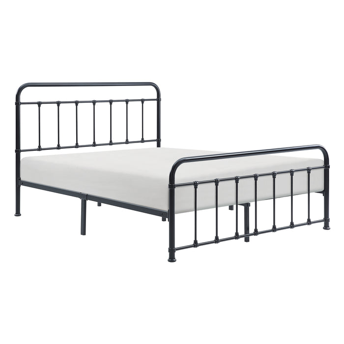 Fawn Queen Platform Bed in Black - 1628-1 - FAMSA Furniture (TX)