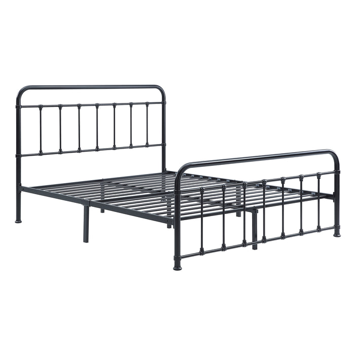 Fawn Queen Platform Bed in Black - 1628-1 - FAMSA Furniture (TX)