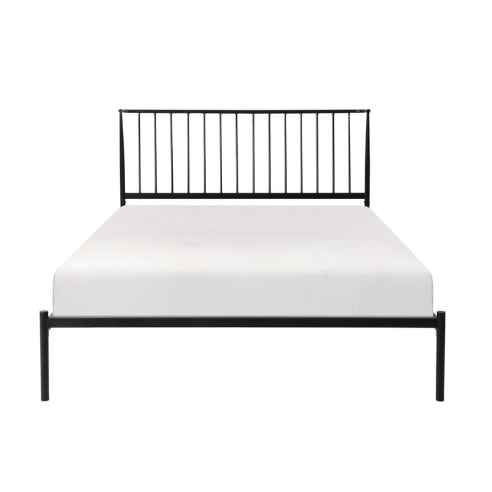 Augusta Queen Platform Bed in Black - 1630-1 - FAMSA Furniture (TX)