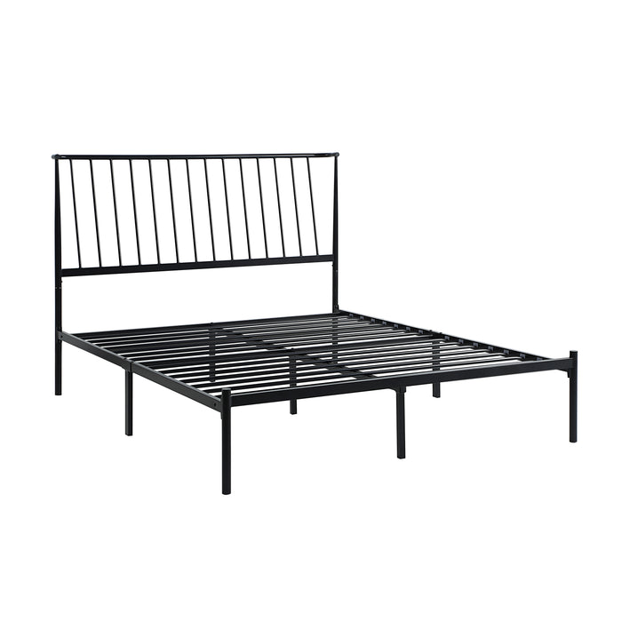 Augusta Queen Platform Bed in Black - 1630-1 - FAMSA Furniture (TX)