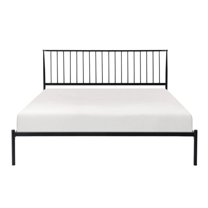 Augusta Eastern King Platform Bed in Black - 1630K-1EK - FAMSA Furniture (TX)