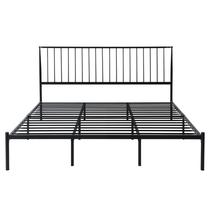 Augusta Eastern King Platform Bed in Black - 1630K-1EK - FAMSA Furniture (TX)