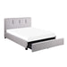 Aitana Eastern King Platform Bed with Storage Drawer in Gray - 1632K-1EKDW - FAMSA Furniture (TX)