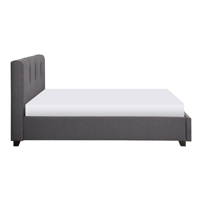 Aitana Queen Platform Bed with Storage Footboard in Gray - 1632GH-1DW - FAMSA Furniture (TX)
