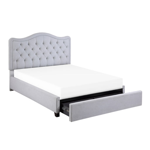 Toddrick Full Platform Bed with Storage Drawers in Gray - 1642F-1DW - FAMSA Furniture (TX)