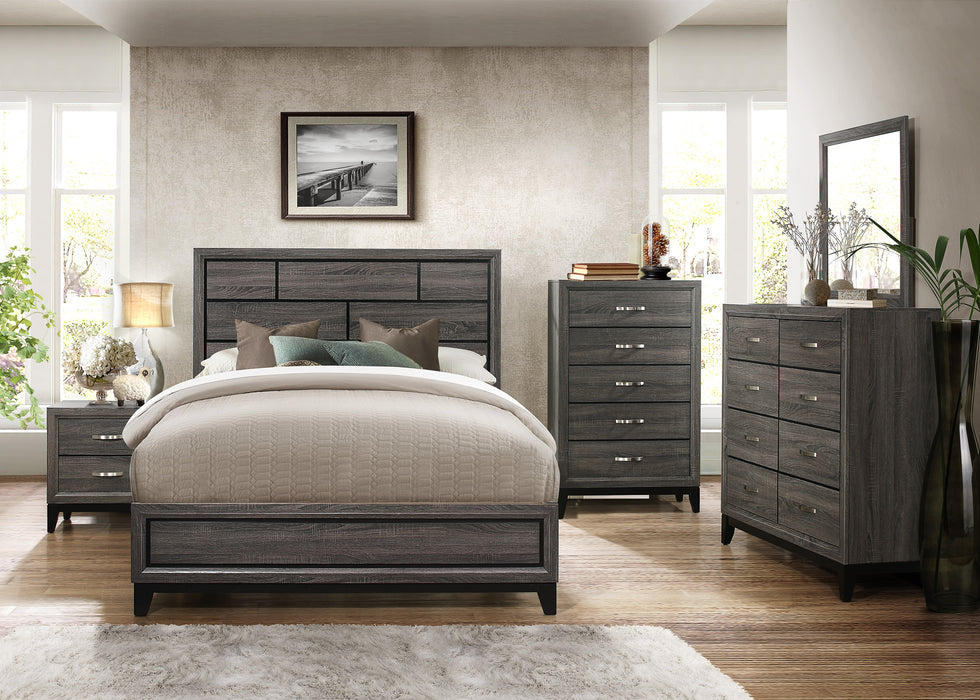 Davi Full Bed in Gray - 1645F-1 - FAMSA Furniture (TX)