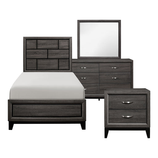 Davi 4pc Set (TB+NS+DR+MR) in Gray - 1645T-1*4 - FAMSA Furniture (TX)