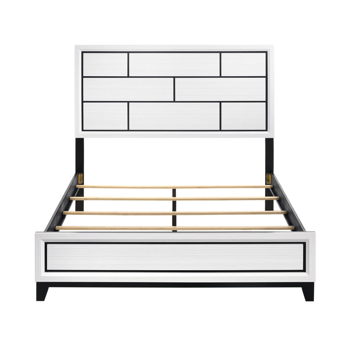 Davi Full Bed in Black/White - 1645WHF-1 - FAMSA Furniture (TX)