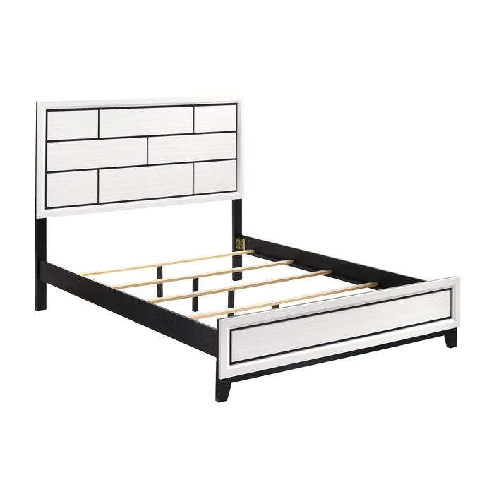 Davi Full Bed in Black/White - 1645WHF-1 - FAMSA Furniture (TX)