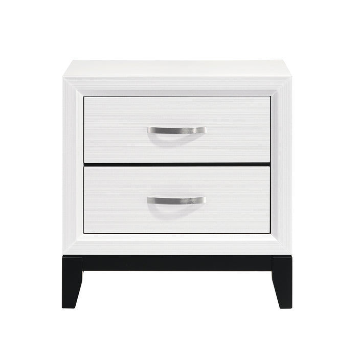 Davi Nightstand in Black/White - 1645WH-4 - FAMSA Furniture (TX)