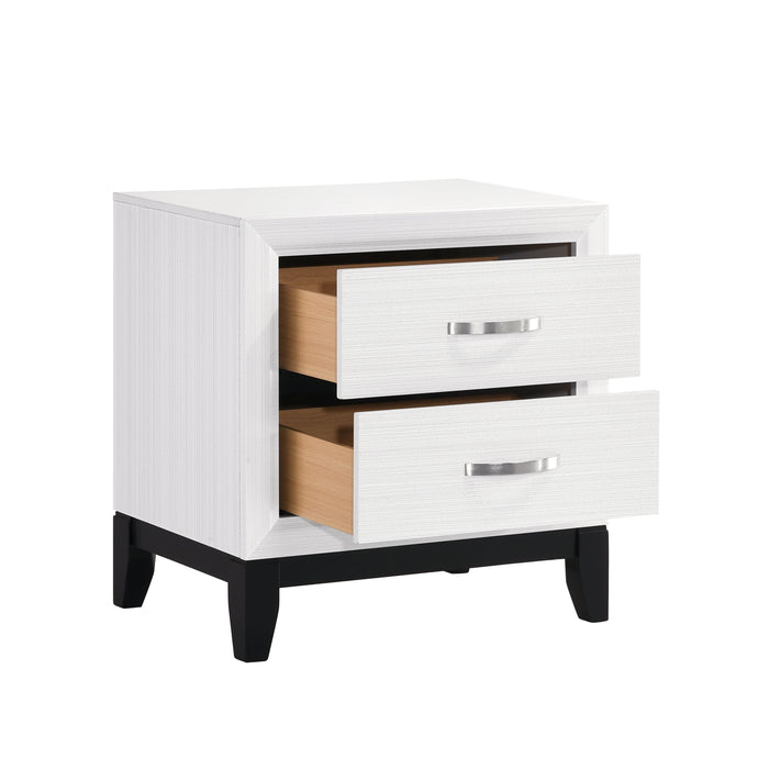 Davi Nightstand in Black/White - 1645WH-4 - FAMSA Furniture (TX)