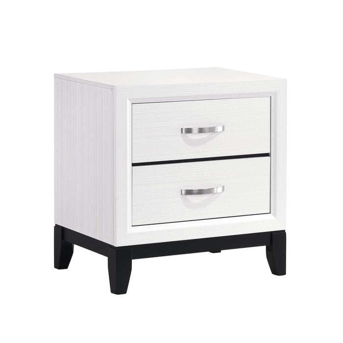 Davi Nightstand in Black/White - 1645WH-4 - FAMSA Furniture (TX)