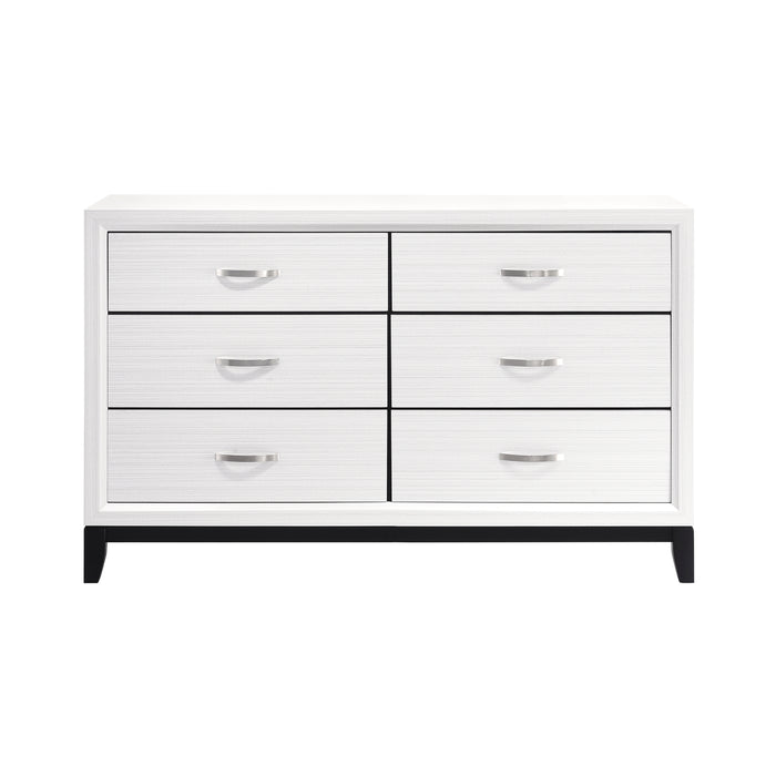 Davi Dresser in Black/White - 1645WH-5 - FAMSA Furniture (TX)