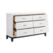 Davi Dresser in Black/White - 1645WH-5 - FAMSA Furniture (TX)