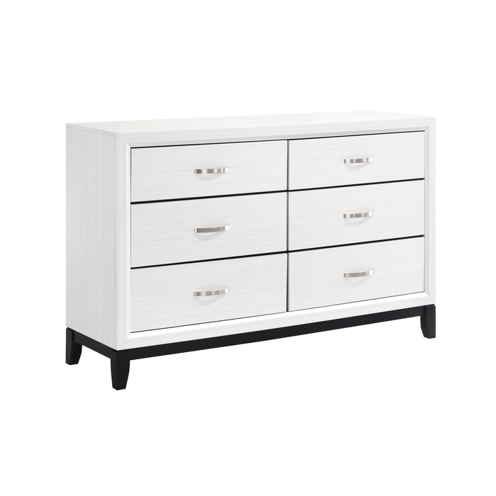 Davi Dresser in Black/White - 1645WH-5 - FAMSA Furniture (TX)