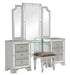 Avondale Vanity Stool in Gray/Gold/Silver/Champagne/Transparent - 1646-14 - FAMSA Furniture (TX)