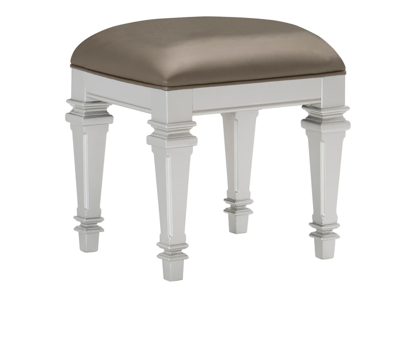 Avondale Vanity Stool in Gray/Gold/Silver/Champagne/Transparent - 1646-14 - FAMSA Furniture (TX)