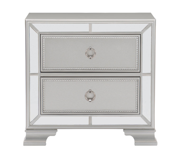 Avondale 4pc Set (QB+NS+DR+MR) in Transparent/Gold/Silver/Champagne/Gray - 1646-1*4 - FAMSA Furniture (TX)