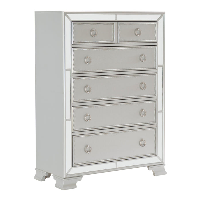 Avondale Chest in Gray/Gold/Silver/Champagne/Transparent - 1646-9 - FAMSA Furniture (TX)