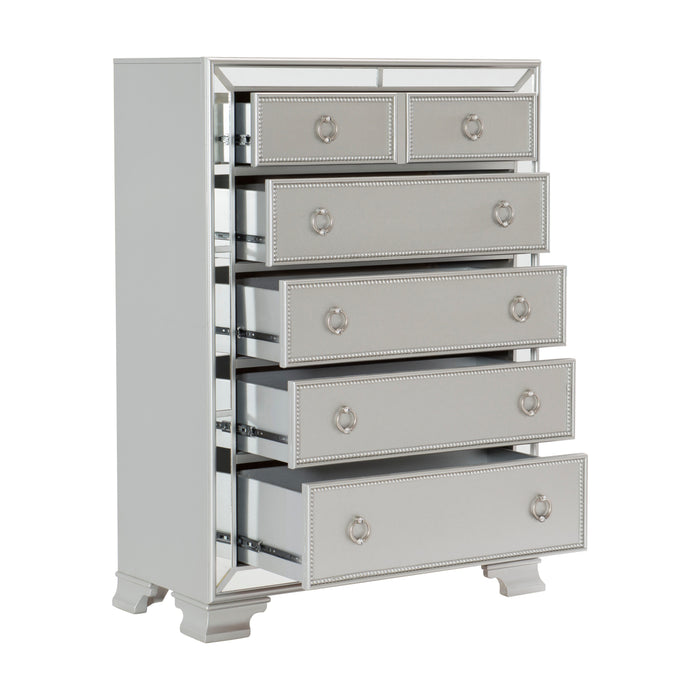 Avondale Chest in Gray/Gold/Silver/Champagne/Transparent - 1646-9 - FAMSA Furniture (TX)