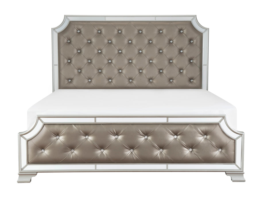 Avondale 4pc Set (QB+NS+DR+MR) in Transparent/Gold/Silver/Champagne/Gray - 1646-1*4 - FAMSA Furniture (TX)