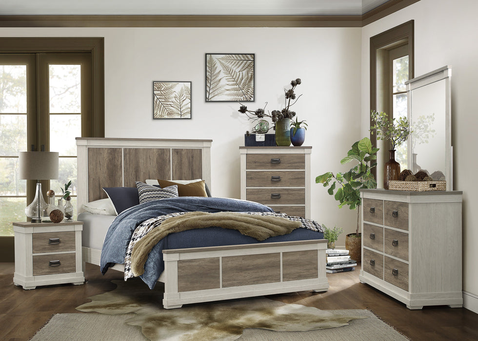 Arcadia Full Bed in Gray/White - 1677F-1 - FAMSA Furniture (TX)