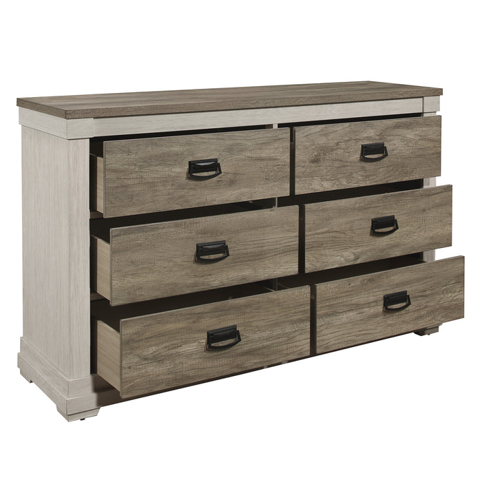 Arcadia Dresser in White/Gray - 1677-5 - FAMSA Furniture (TX)