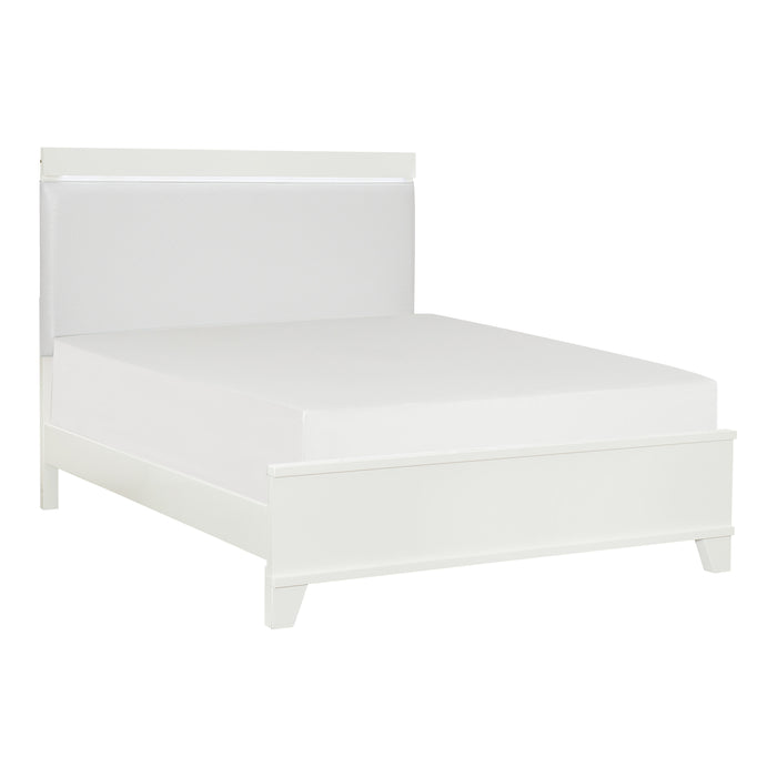 Kerren (3)Full Bed, LED Lighting in White - 1678WF-1* - FAMSA Furniture (TX)