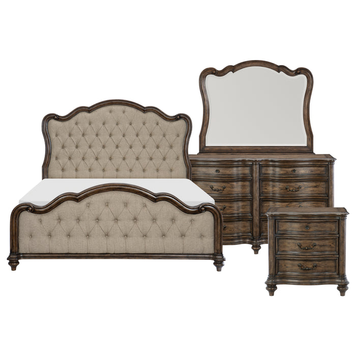 Heath Court 4pc Set (QB+NS+DR+MR) in Brown - 1682-1*4 - FAMSA Furniture (TX)