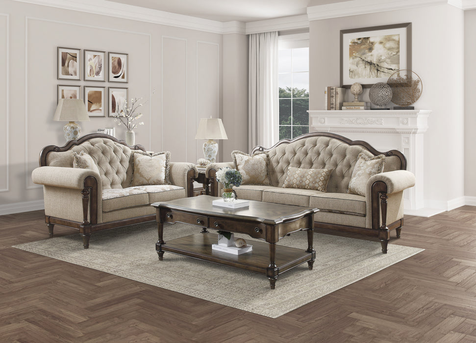 Heath Court Loveseat in Brown - 16829-2 - FAMSA Furniture (TX)