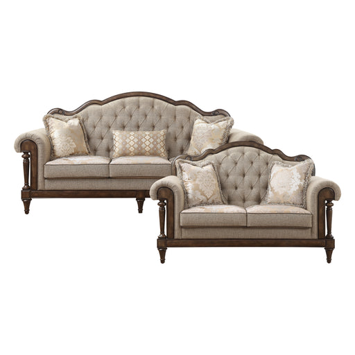 Heath Court 2pc Set: Sofa, Love in Brown - 16829*2 - FAMSA Furniture (TX)