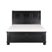 Laurelin Eastern King Sleigh Platform Bed with Footboard Storage in Black - 1714KBK-1EK - FAMSA Furniture (TX)