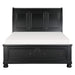 Laurelin Queen Sleigh Platform Bed with Footboard Storage in Black - 1714BK-1 - FAMSA Furniture (TX)