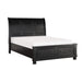 Laurelin Eastern King Sleigh Platform Bed with Footboard Storage in Black - 1714KBK-1EK - FAMSA Furniture (TX)