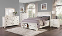 Laurelin Queen Sleigh Platform Bed with Footboard Storage in White - 1714W-1 - FAMSA Furniture (TX)