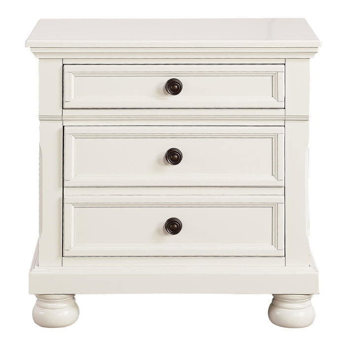 Laurelin Nightstand, HIDDEN DRAWER in White - 1714W-4