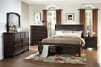 Begonia Eastern King Platform Bed with Footboard Storage in Brown/Gray - 1718KGY-1EK - FAMSA Furniture (TX)