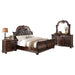 Cavalier Eastern King Sleigh Bed in Cherry - 1757K-1EK - FAMSA Furniture (TX)