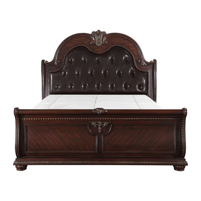 Cavalier 4PC SET (QB+NS+DR+MR) in Cherry - 1757-1*4 - FAMSA Furniture (TX)