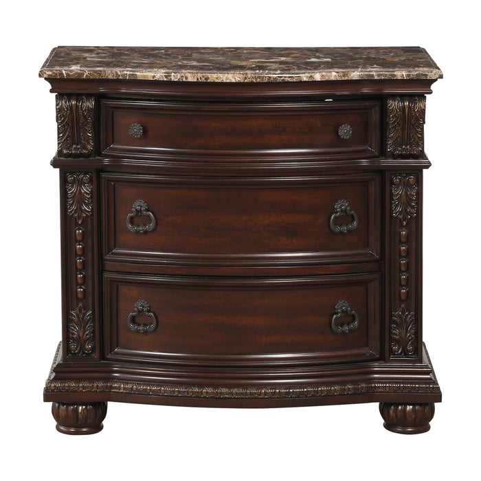 Cavalier 4PC SET (QB+NS+DR+MR) in Cherry - 1757-1*4 - FAMSA Furniture (TX)