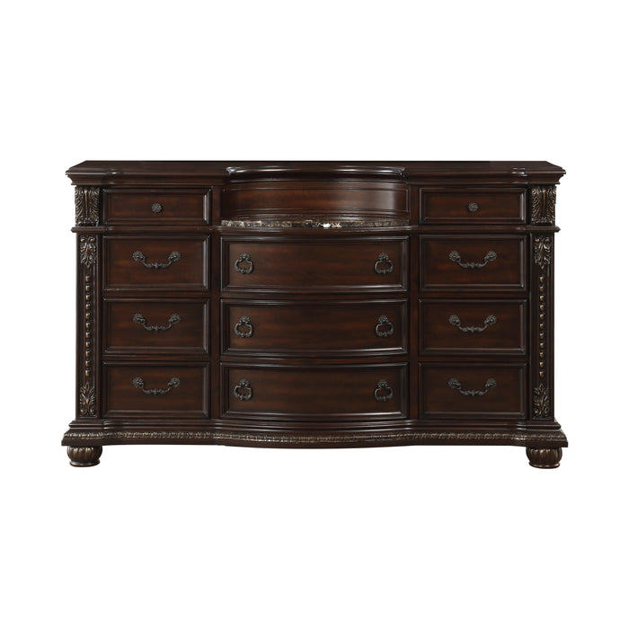 Cavalier 4PC SET (QB+NS+DR+MR) in Cherry - 1757-1*4 - FAMSA Furniture (TX)