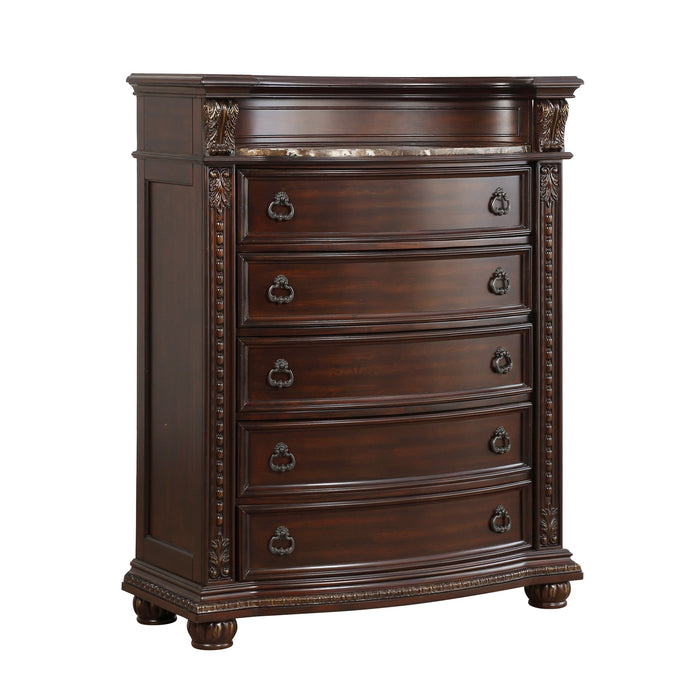 Cavalier Chest, Marble Insert in Cherry - 1757-9 - FAMSA Furniture (TX)