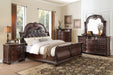 Cavalier Nightstand, Marble Top in Cherry - 1757-4 - FAMSA Furniture (TX)