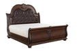Cavalier Eastern King Sleigh Bed in Cherry - 1757K-1EK - FAMSA Furniture (TX)