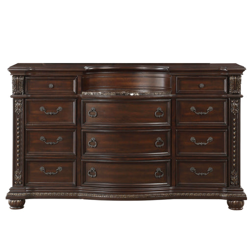 Cavalier Dresser, Marble Insert in Cherry - 1757-5 - FAMSA Furniture (TX)