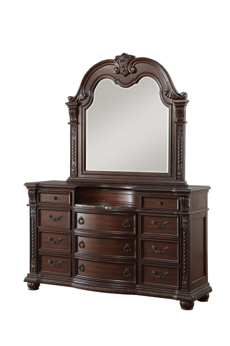 Cavalier Dresser, Marble Insert in Cherry - 1757-5 - FAMSA Furniture (TX)